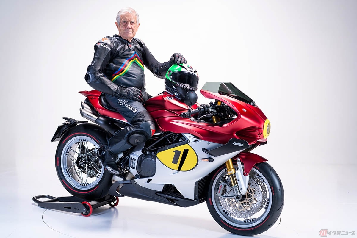 MVアグスタ「スーパーヴェローチェ1000・アゴ」とレジェンドライダー、ジャコモ・アゴスティーニ氏