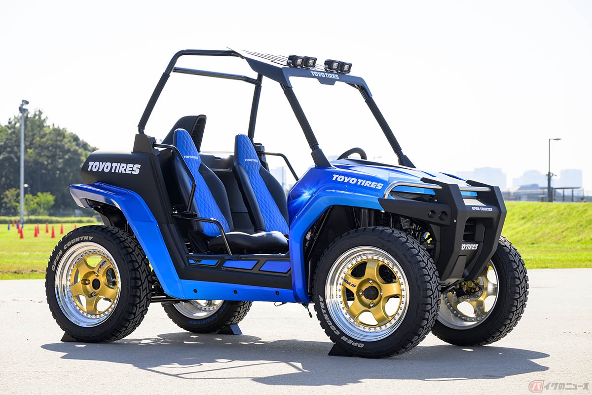 ヤマハが開発中の小型EV「ディアパソンC580」をベースに、トーヨータイヤとコラボで製作されたカスタムモデル