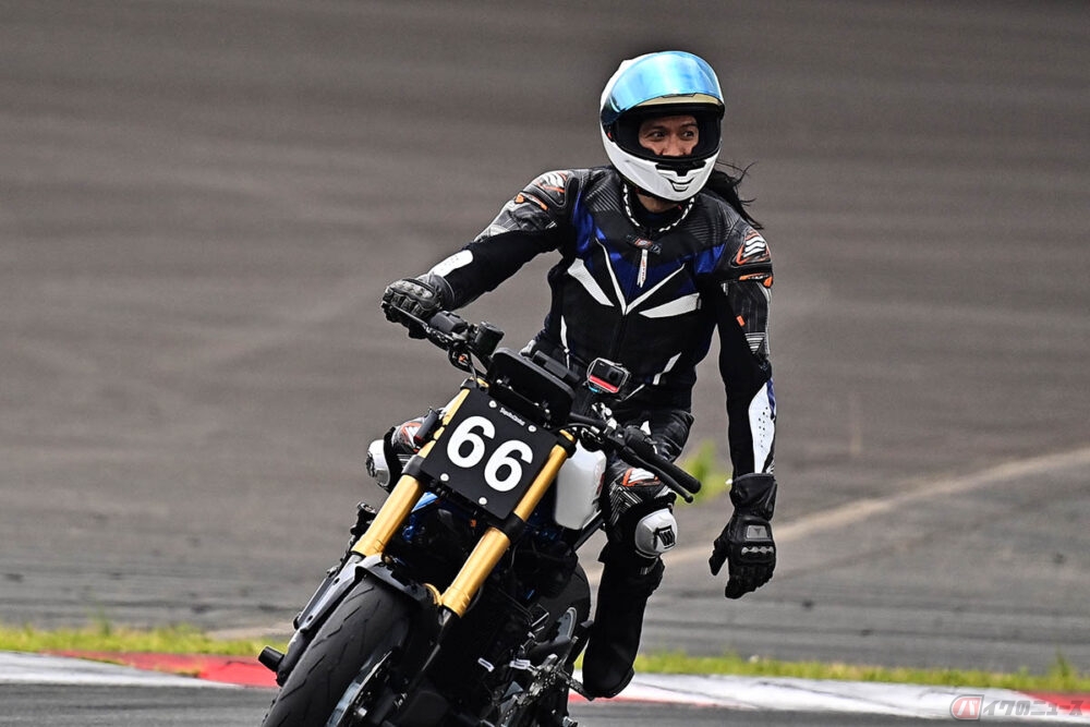 日本のバイクレース普及に務める「長瀬智也」さんが愛機で参戦