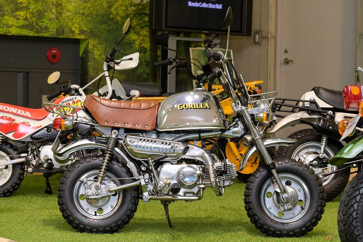 1979年に発売された50cc原付レジャーバイクのホンダ「ゴリラ・リミテッド」。車体がクロームメッキまみれの特別仕様車