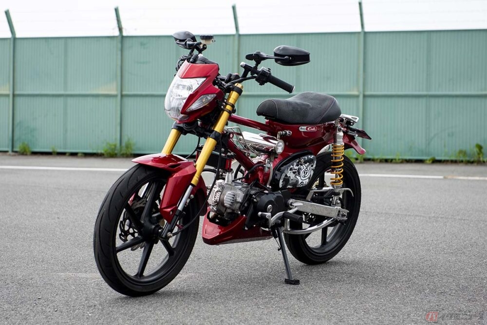 鉄カブならではの加工・流用」の極み 「タイカブ×グロム×NS-1」パーツ 鉄カブならではの加工・流用」の極み 「タイカブ×グロム×NS-1」パーツ