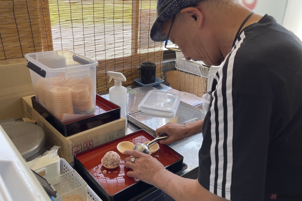 木更津にある「東屋」。心温まる手作りの小倉アイスがいただけます