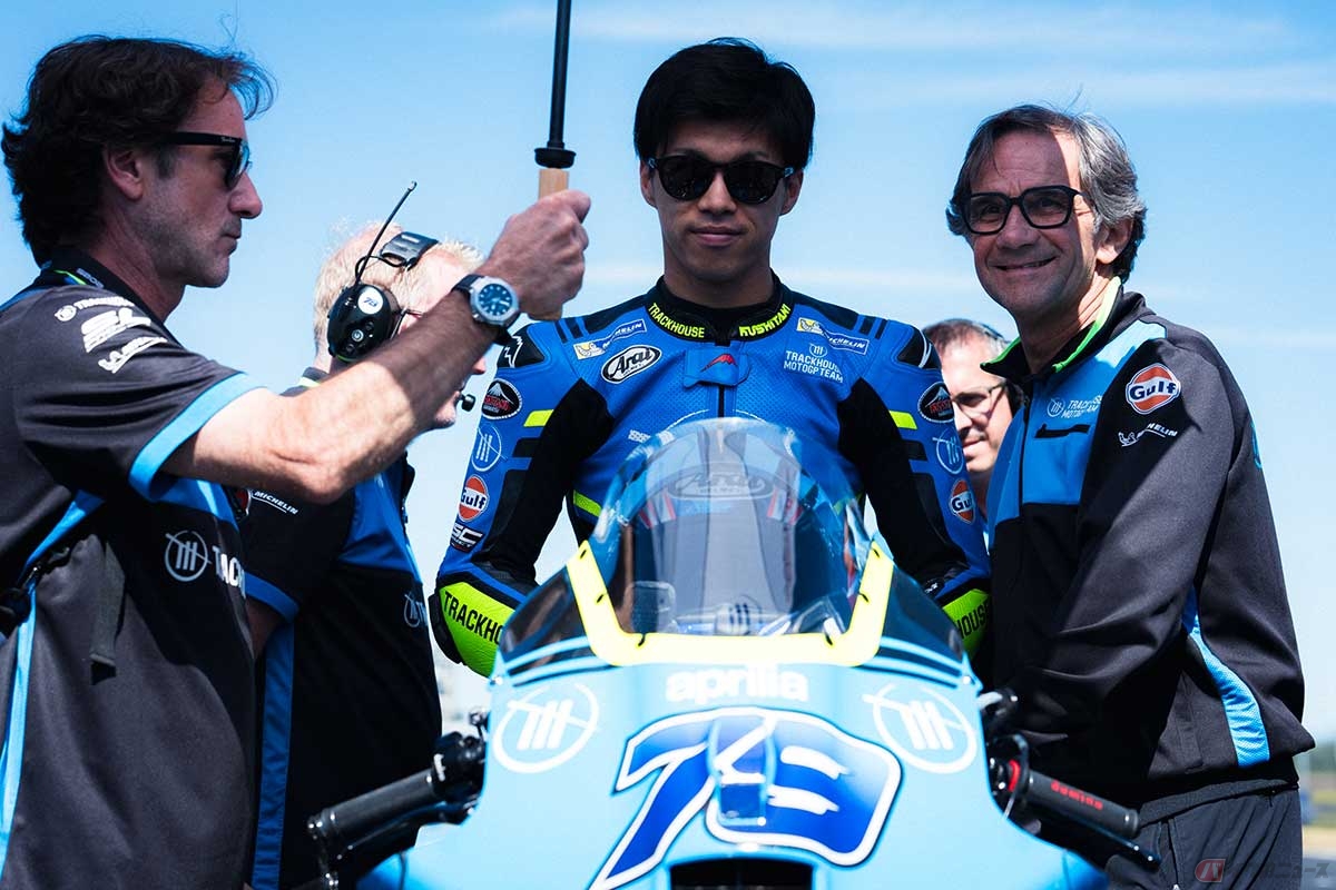 小椋藍選手(#79/トラックハウス・MotoGP・チーム)は決勝レースを最後尾の21番手からスタート。予選位置の改善が現在の課題のひとつ【2025MotoGP第14戦ハンガリーGP】