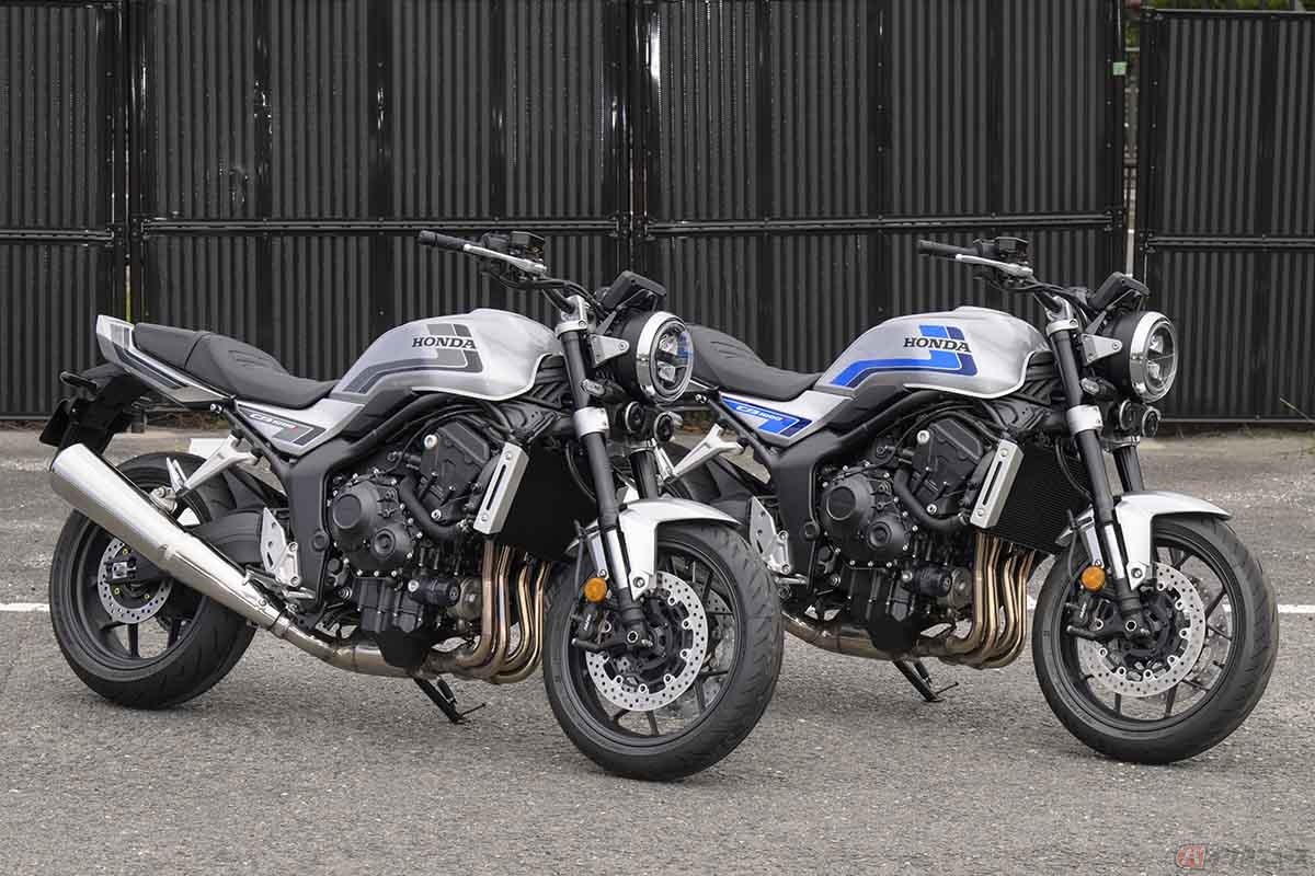 2025年の鈴鹿8耐で世界初公開されたホンダ「CB1000Fコンセプト」カラーバリエーションモデル。ブラックと共に3色での展開が予想されます