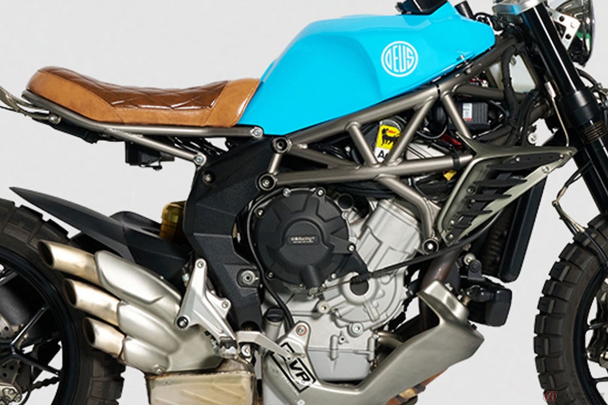 Deusが製作したMVアグスタ「Rivale 800(リヴァーレ800)」ベースのカスタムバイク「Blucita」