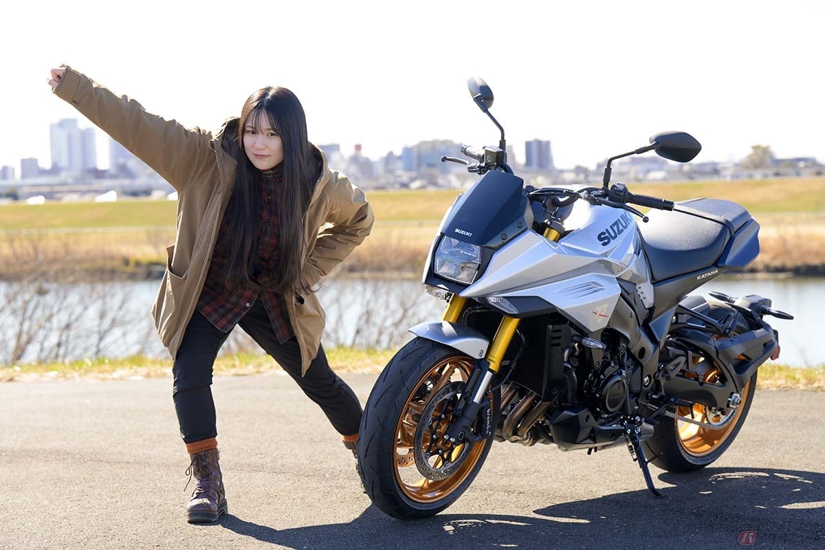 スズキのネオレトロスポーツバイク「KATANA」に試乗したよ!(筆者:高梨はづき)