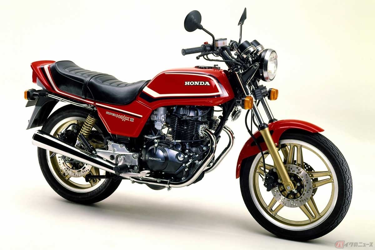 テールカウルのフィンなど、いっそう「CB750F」のスタイルに近づいた「SUPER HAWK III」(1980年)だが、人気は獲得できず……