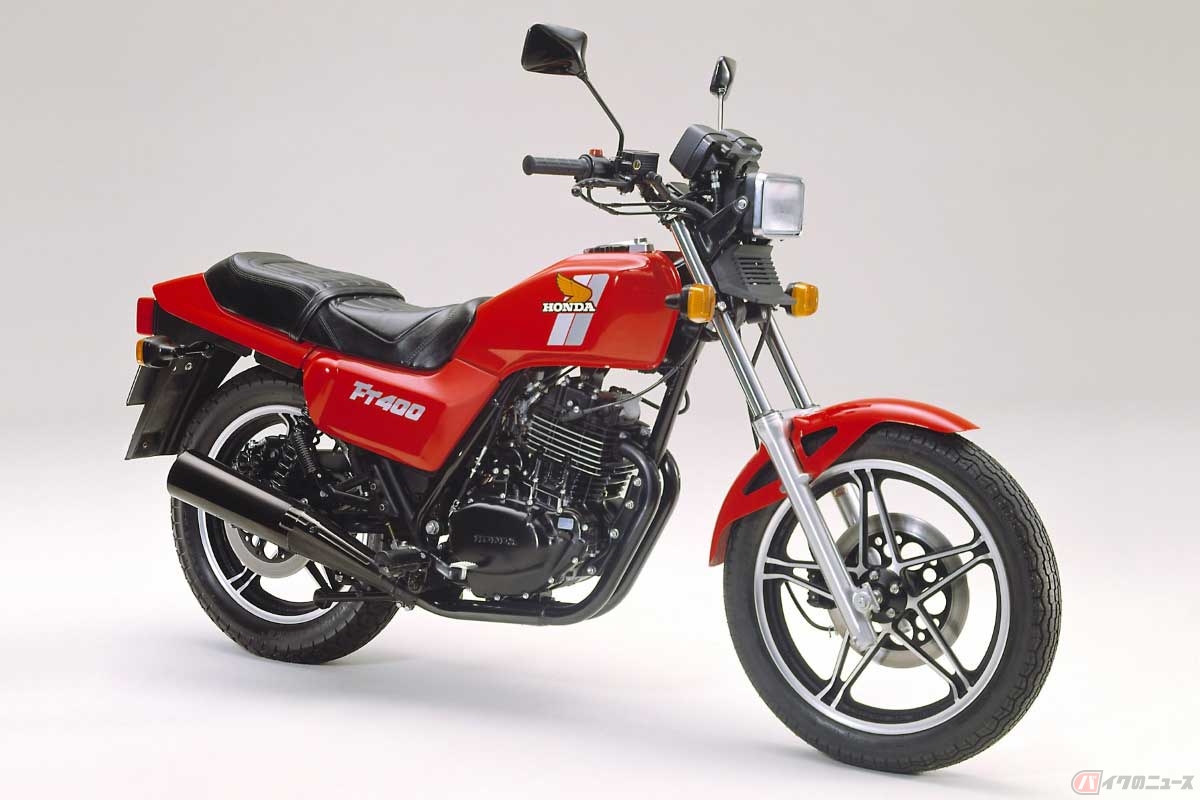 「XL400R」の単気筒エンジンを搭載し、ダートトラックレースをイメージさせる「FT400」（1982年型）。同型の「FT500」もアリ