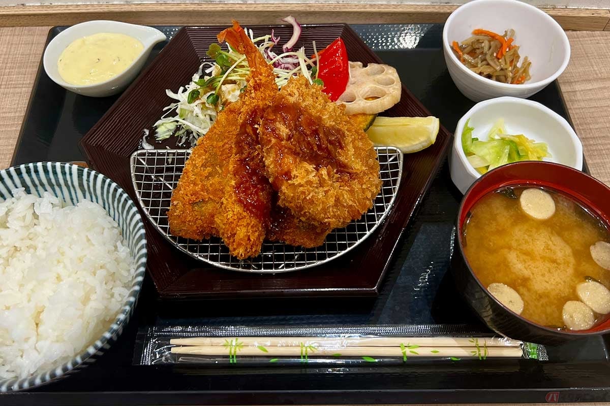 この日の夕食は東北道「pasar蓮田」(上り)の「ひのでや食堂」で「ミックスフライ定食」(1300円)を堪能。フライの充実ぶりもスゴイが全体的な色彩の美しさも印象的。他のメニューも写真を見る限りなかなか美しい