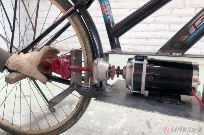 魔改造DIY動画に反響 オンボロ自転車が500Wモーター搭載で「フル