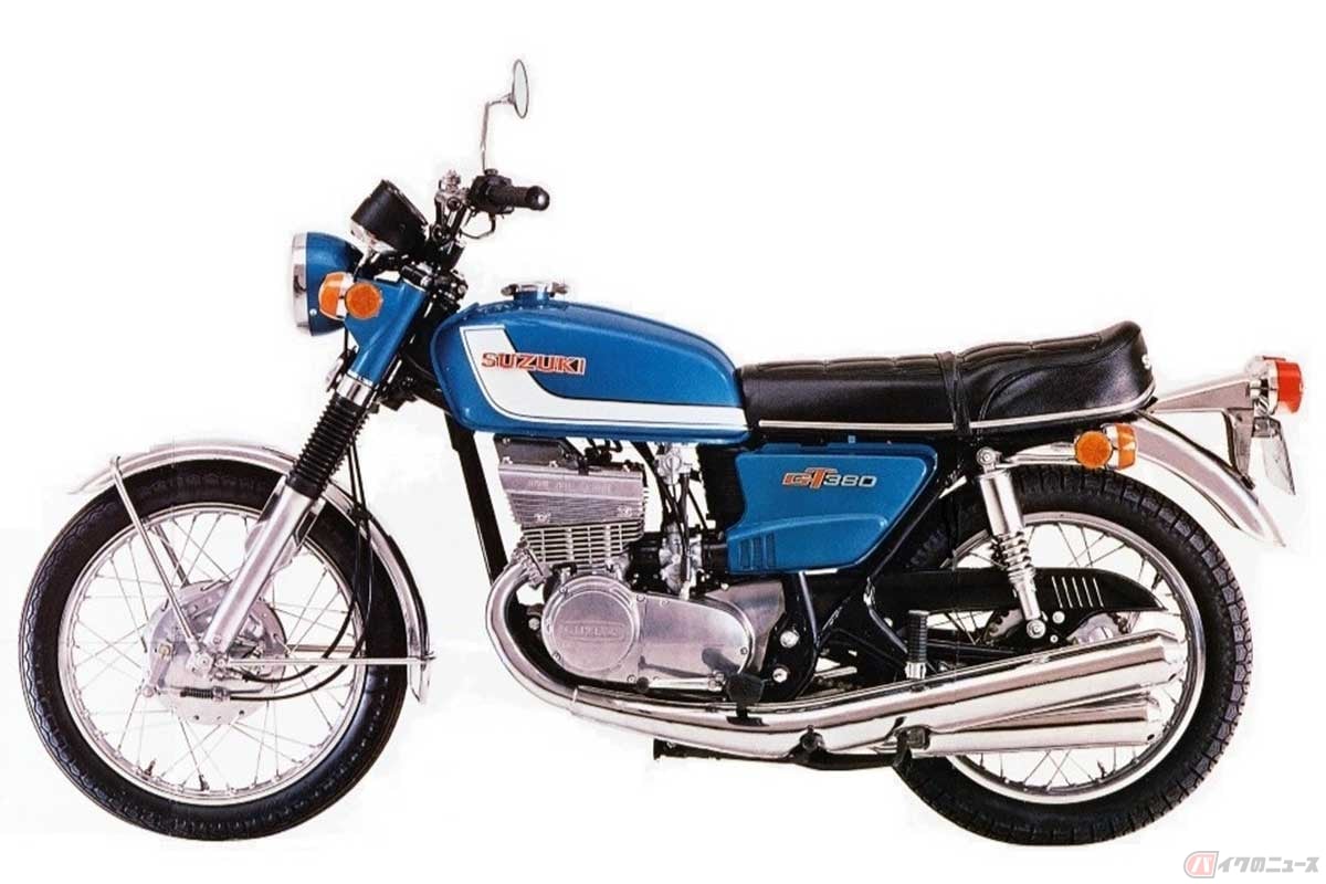 中古車検索サイトで3桁万円の価格が表示されているスズキ「GT380」（1971年～）