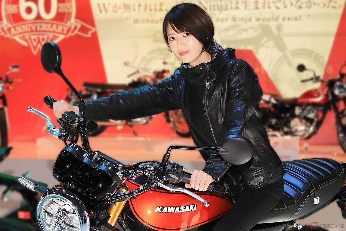カワサキ新型「Z900RS SE」と若月佑美さん