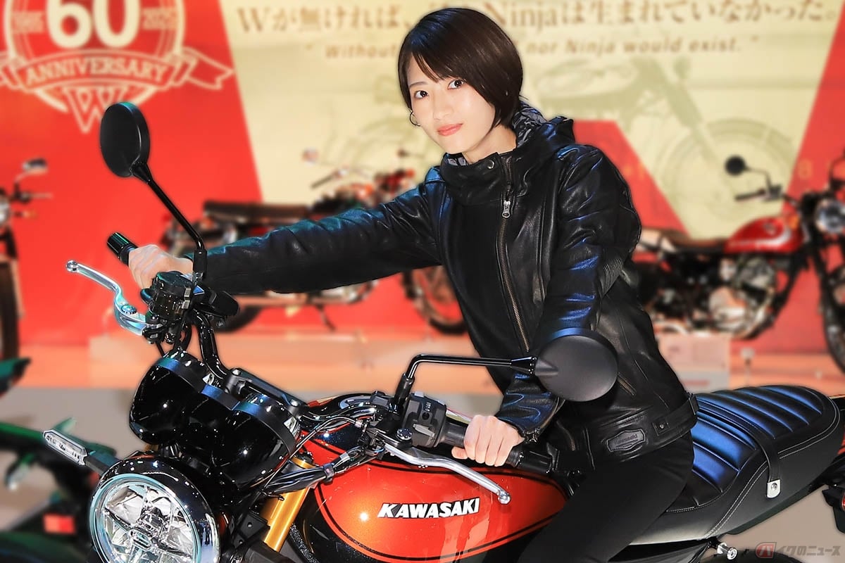 カワサキ新型「Z900RS SE」と若月佑美さん