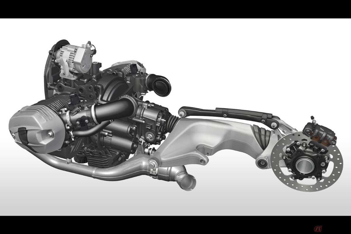 BMW Motorradの「R」シリーズの片持ちスイングアーム（パラレバー）