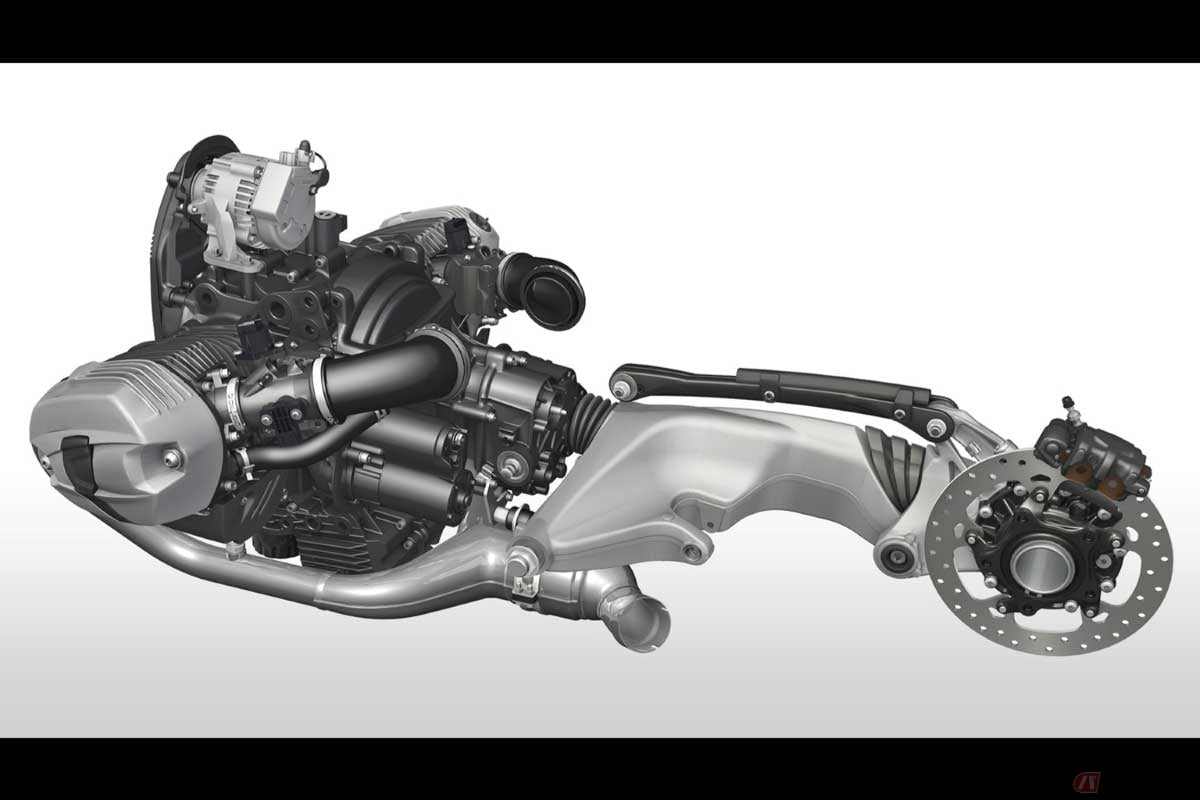 BMW Motorradの「R」シリーズの片持ちスイングアーム(パラレバー)