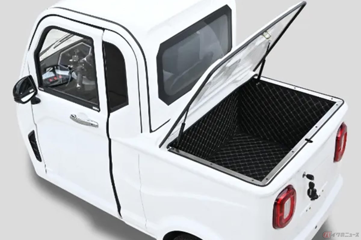 テスト出品③モデルワーゲン 魚梁瀬野村組製DL メーカー完成品 車検や車庫証明不要、100kmを150円で走行可能な「新型3輪トラック