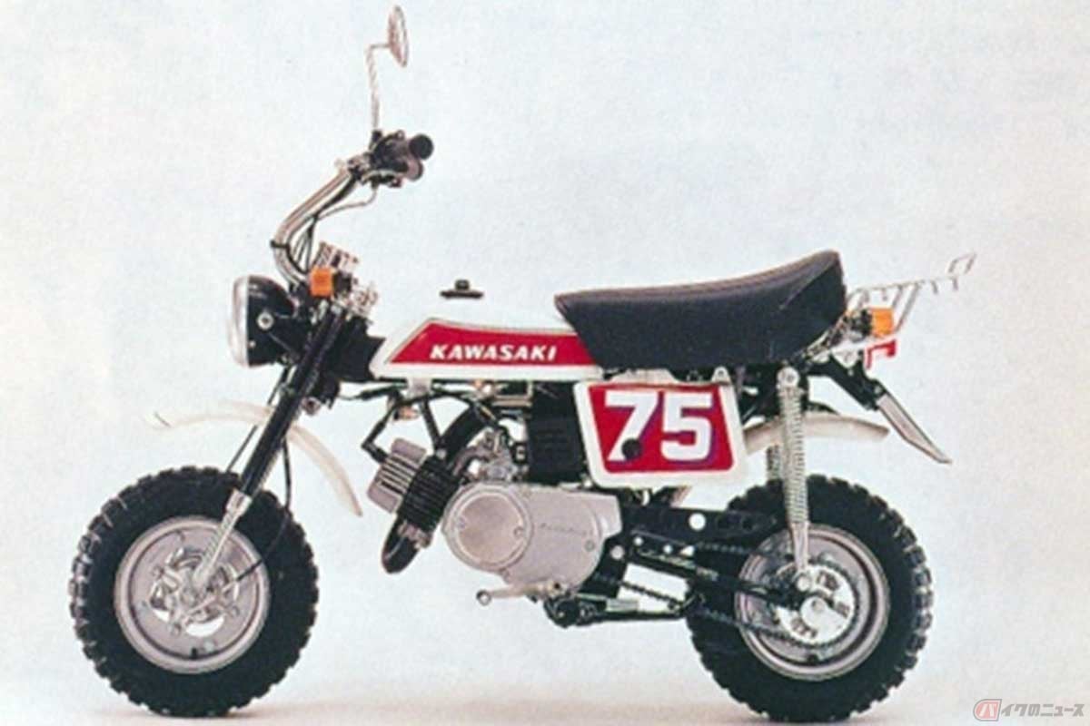 国内向けの仕様で作られた「KV75」(1977年)は、排気量73ccの空冷2ストロークエンジンで4.3馬力を発揮