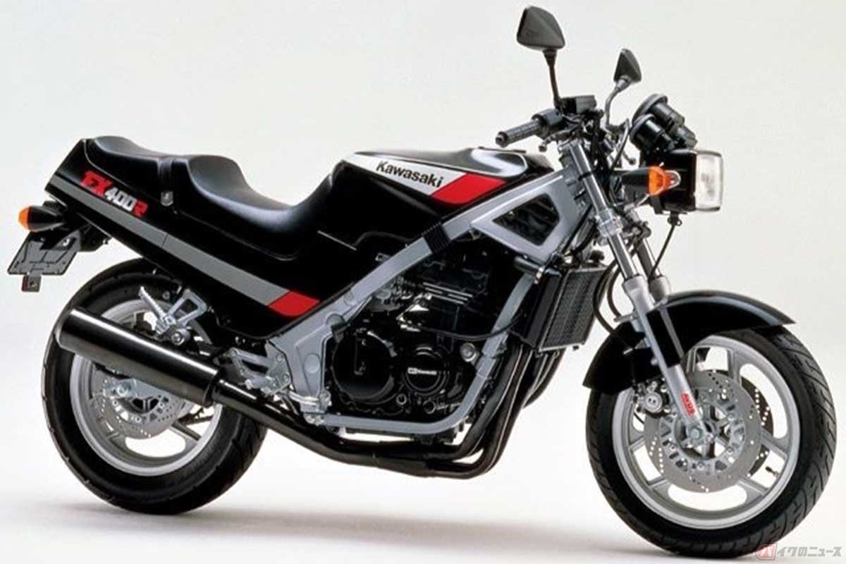 1985年発売の「FX400R」のエンジンは「GPZ400R」と共通だが、フレームは「GPZ600R」のスチール製がベース