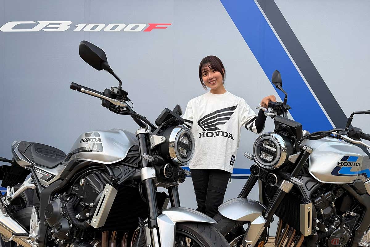 バイク好き女優の小野木里奈さんが選ぶ、2025年に乗ったバイクの中で「超・個人的」お気に入りバイクのベスト3。第1位はホンダ「CB1000F」!!