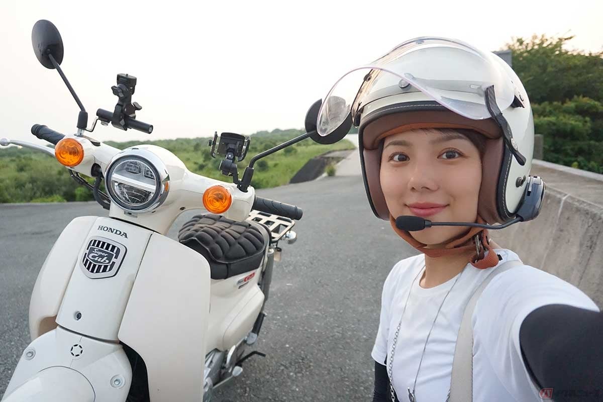 2025年の鈴鹿8耐へ、愛車のホンダ「スーパーカブ110」で原付ロングツーリングに挑戦した小野木里奈さん