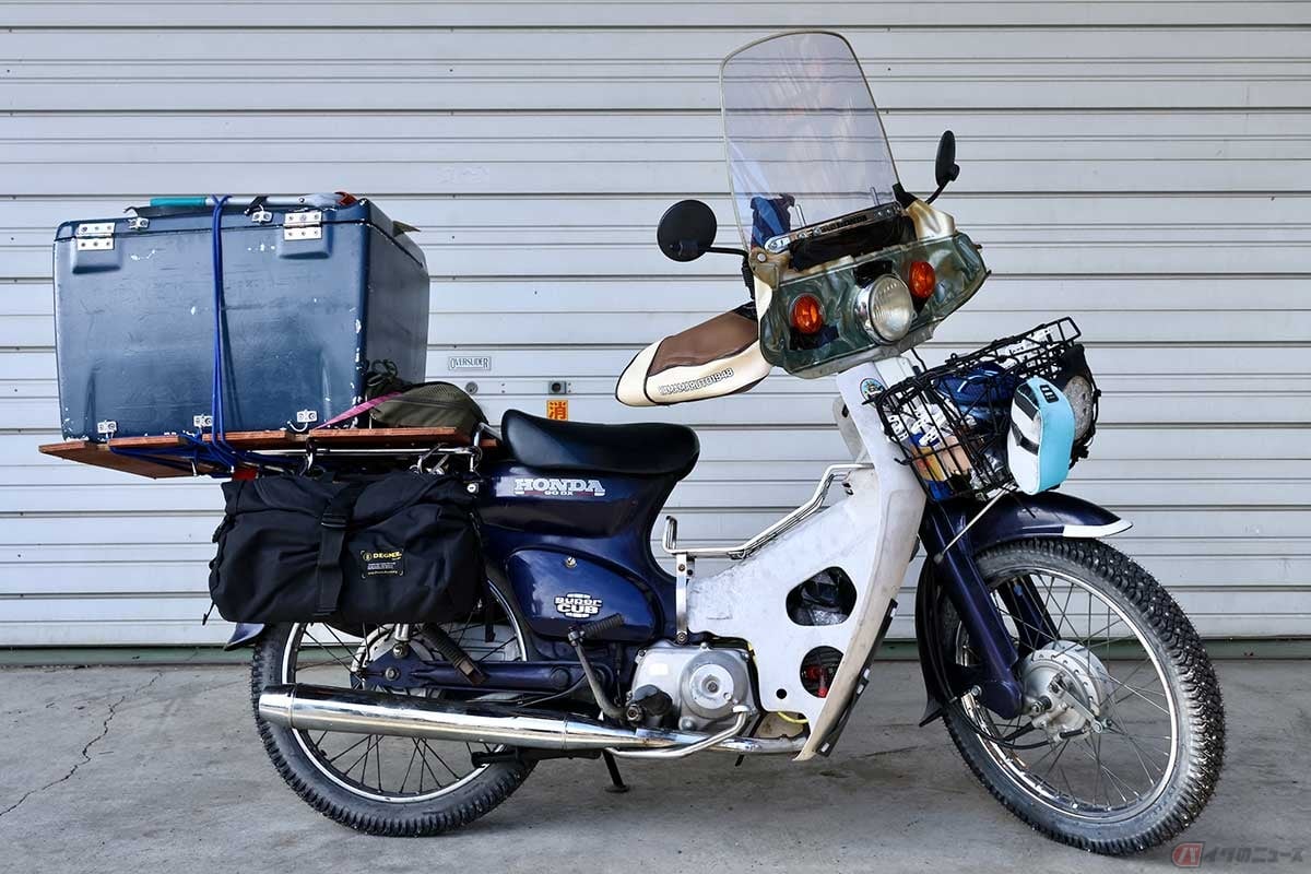 ホンダ「スーパーカブ90」真冬の宗谷岬仕様。過去の経験から最良のスタイルに仕上げられている