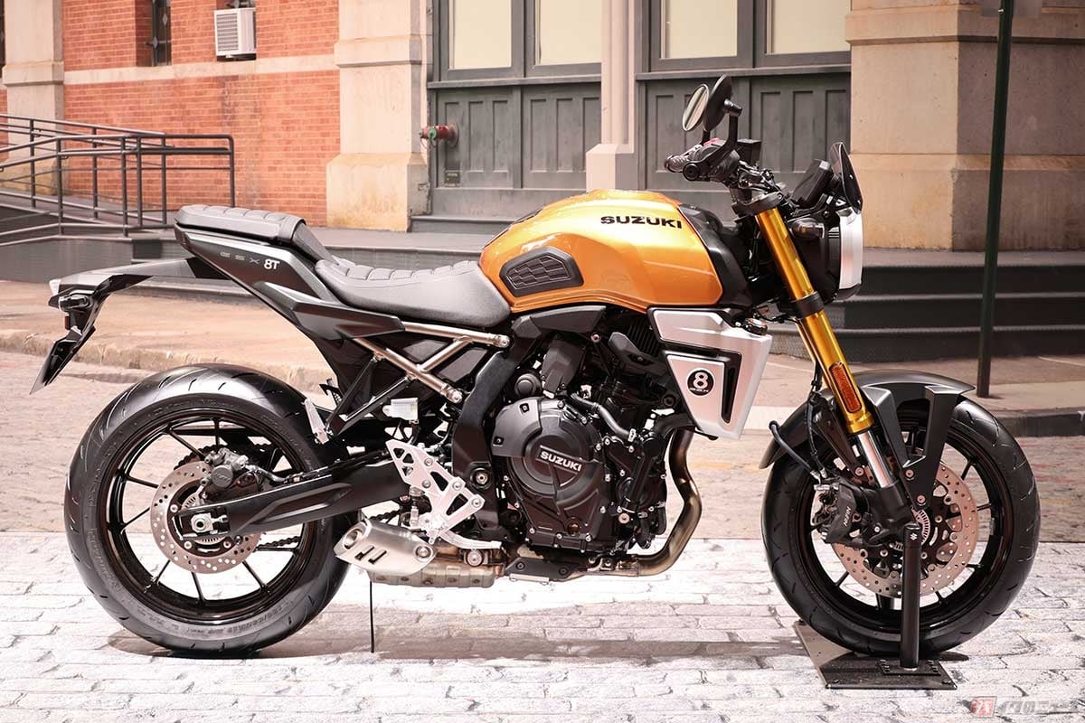 スズキの新型ネオレトロモデル「GSX-8T」（市販予定車）