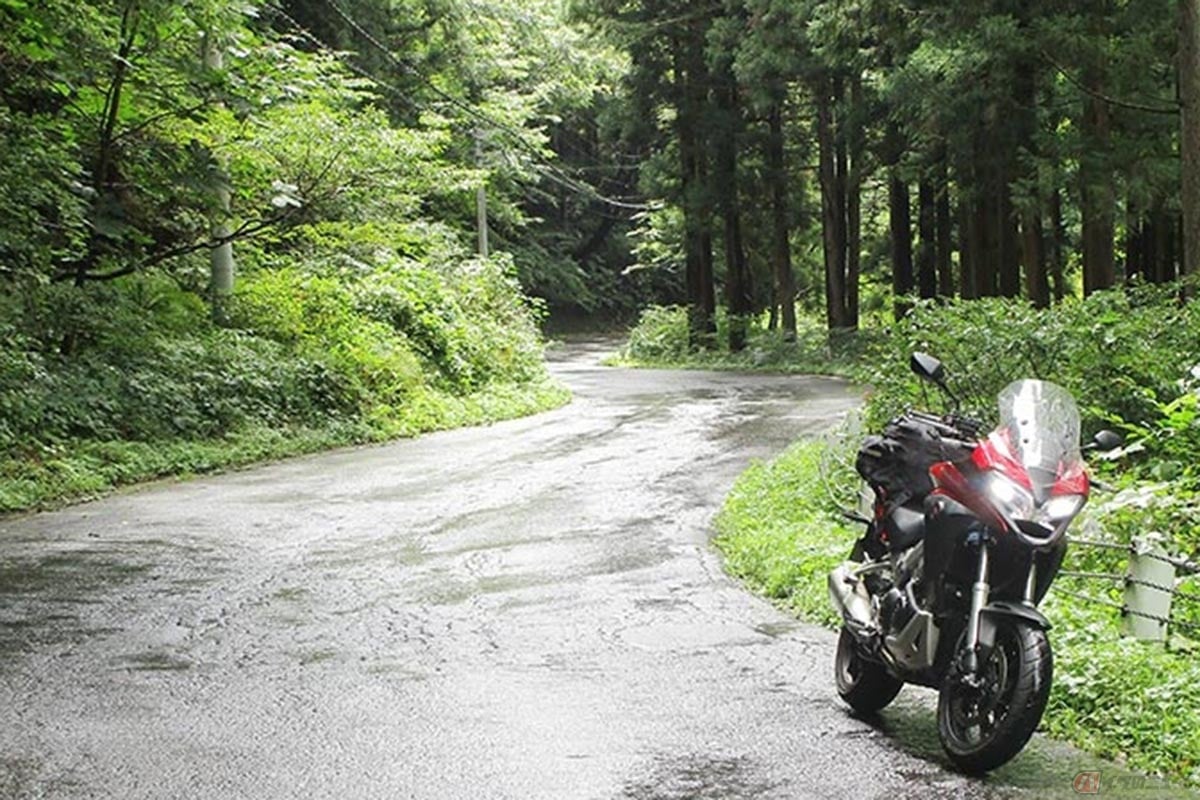 カーブが連続する道は、ライダーの中でも人気が高いツーリングルートです