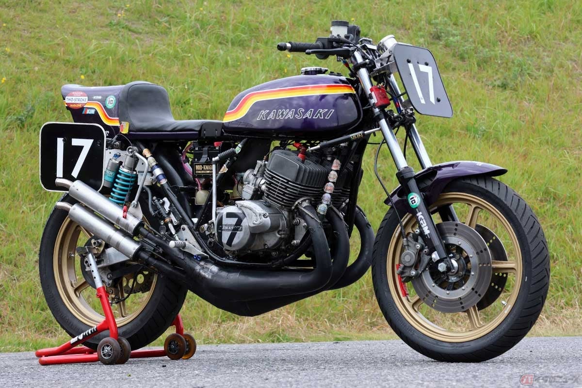 筆者(後藤武)が旧車レースで使用するカワサキ「750SS」(マッハ/H2)