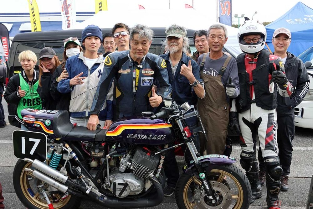 まだタイム伸ばせるぞ」 カワサキ「マッハ」で挑む旧車レース タイヤ