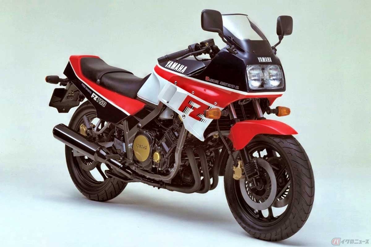 ヤマハが1985年に発売した「FZ750」は世界初の5バルブエンジンを採用