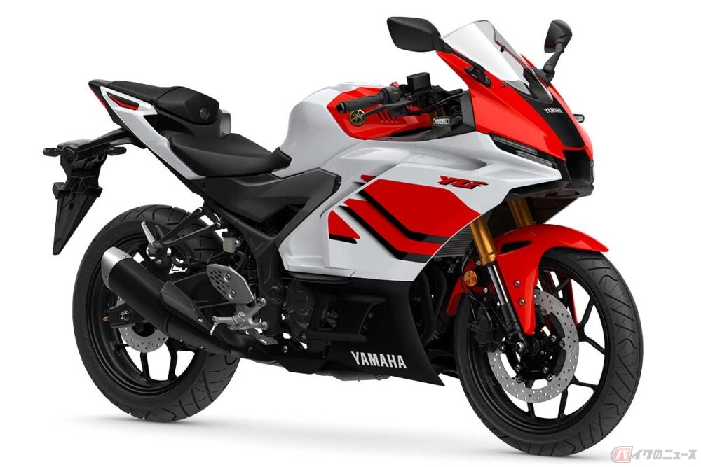 限定色「白地に赤のライン」 ヤマハ「YZF-R25」70周年記念モデル2月27