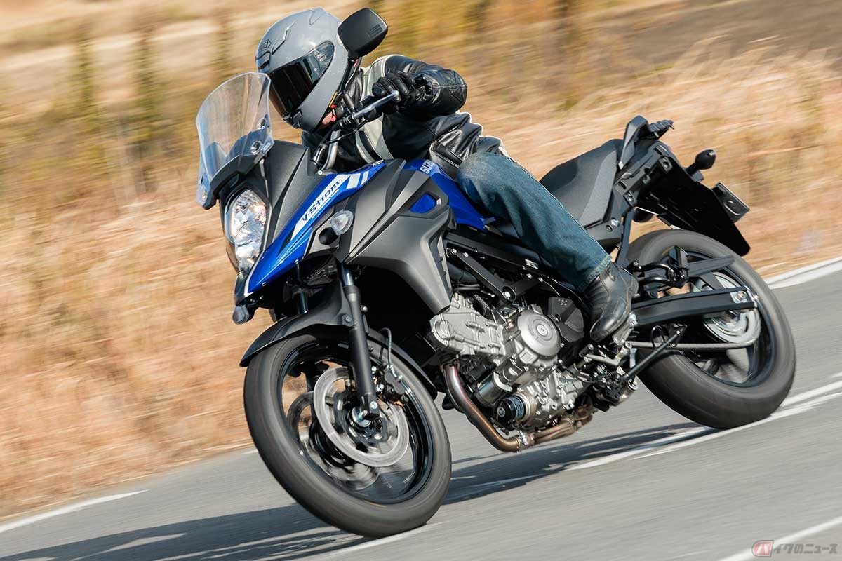 スズキ「V-Strom650」（生産終了）に試乗する筆者