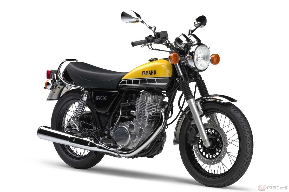 ヤマハ発動機創業60周年を記念し、USインターカラーを纏った「SR400」（2016年）は期間限定予約の受注生産
