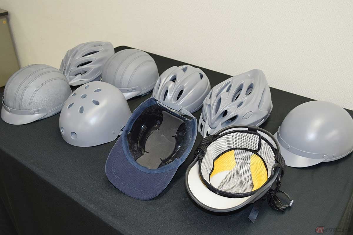 安全性に問題があった自転車用ヘルメット(時事通信フォト/2023年07月12日)