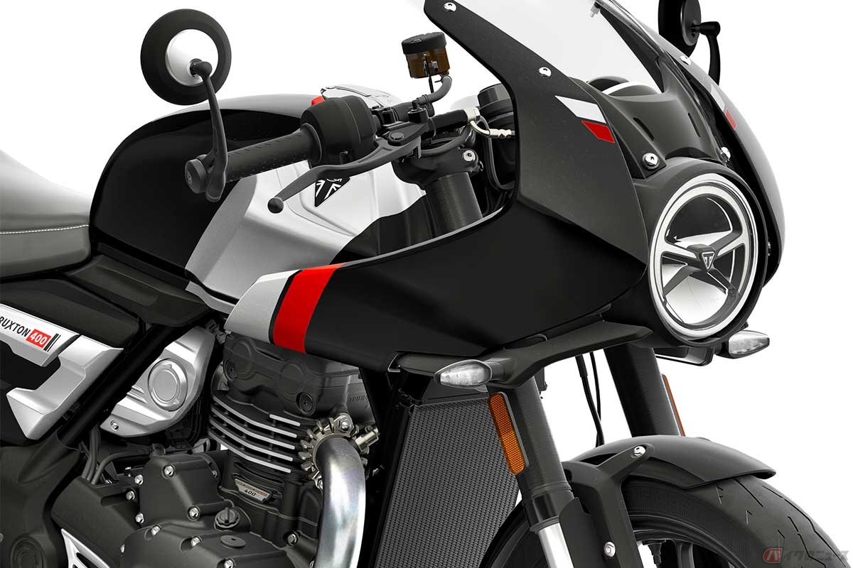 トライアンフが2026年の「モーターサイクルショー」で展示予定の新型「Thruxton 400」