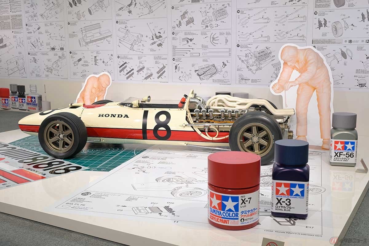 同期間中、3階中央エリアではホンダと「タミヤ」とのコラボレーション企画「RA273 60th Anniversary TAMIYAとHondaの世界展」を開催