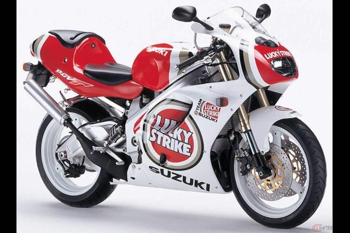 タバコブランドのラッキーストライクのカラーを纏った「RGV-Γ250SP」(1996年)。