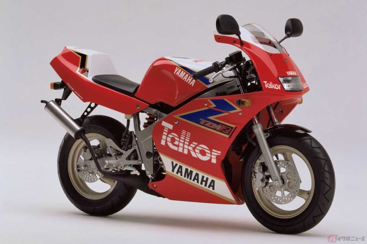 1993年のWGP250で、原田哲也選手がチャンピオンを獲得した記念に販売された、電源装置や通信事業の「Telkor(テレコール)カラー」の「TZM50R」(1994年)