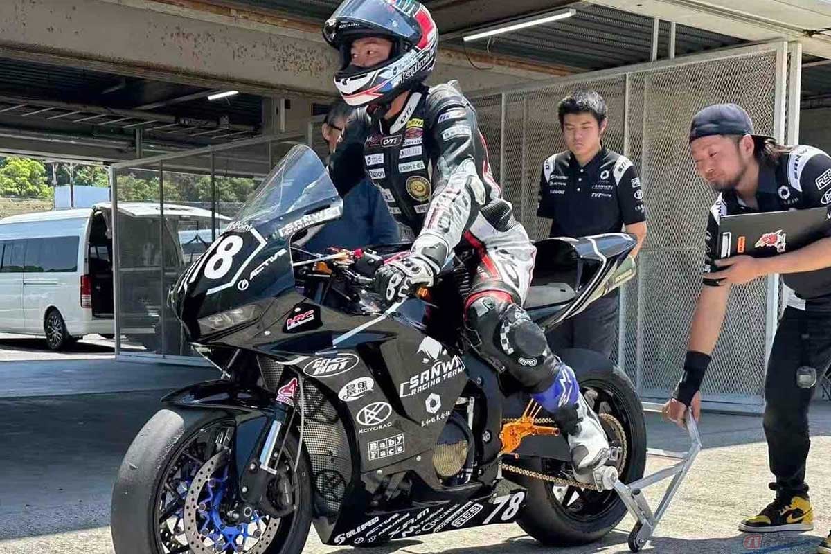 少ない走行時間で久しぶりのホンダ「CBR600RR」のシェイクダウンとなった大久保光選手