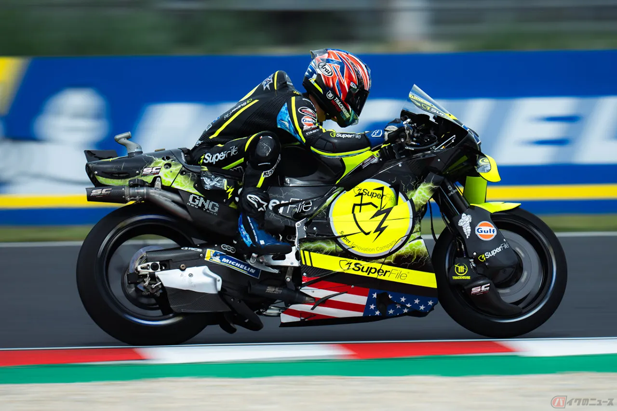 MotoGPの最高峰クラスに参戦中の日本人ライダーの小椋藍選手(トラックハウスMotoGPチーム)