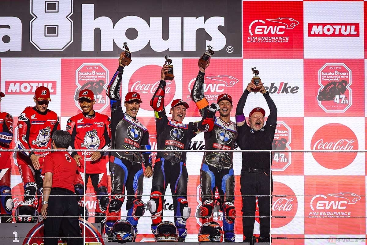 2026年の「鈴鹿8耐」で、BMW MOTORRAD WORLD ENDURANCE TEAMが大会史上初となる海外ブランドとして表彰台に立った(総合3位)