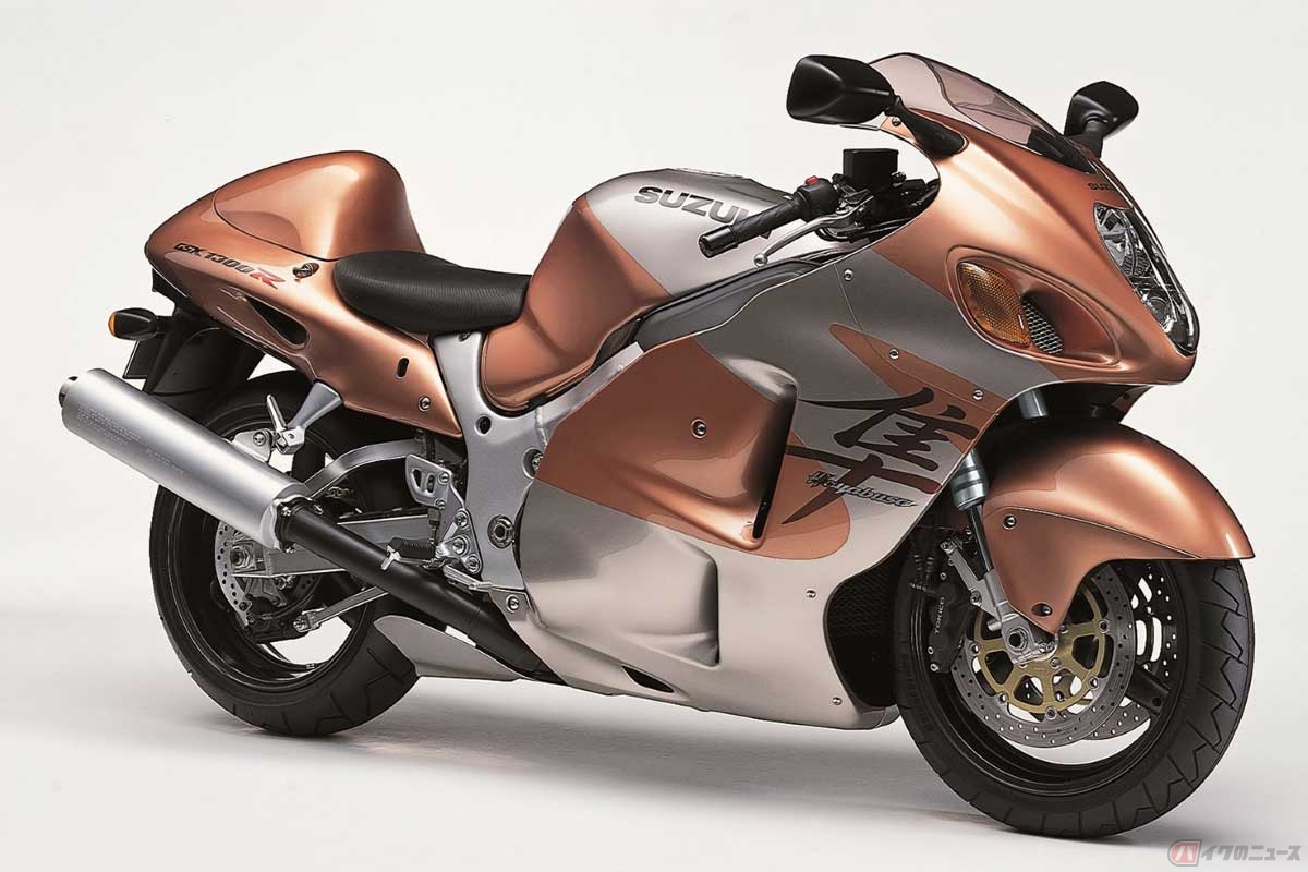 スズキ「Hayabusa GSX1300R」（1999年／輸出モデル）は、フロントブレーキに対向6POTキャリパーを装備。当時の大排気量モデルは6POTキャリパー装備車が多かった