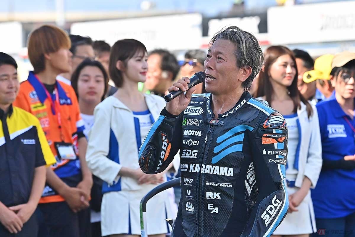 加賀山就臣選手（52歳）はホンダ「CBR250RR」で参戦