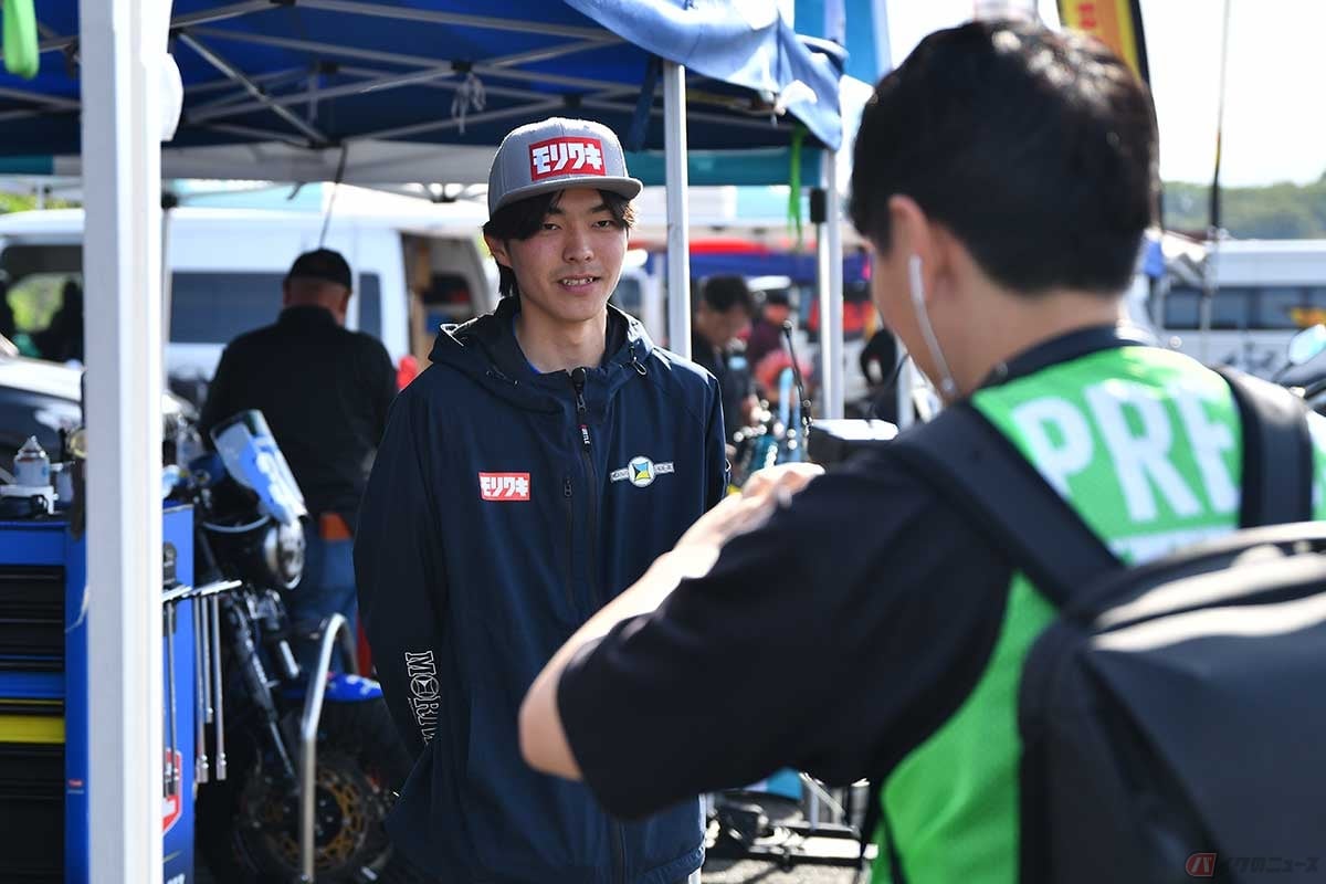 「2026 鉄馬 with TSK 合戦の日」で、モリワキの「CB1000F」（＃19）を駆る堀絢人選手