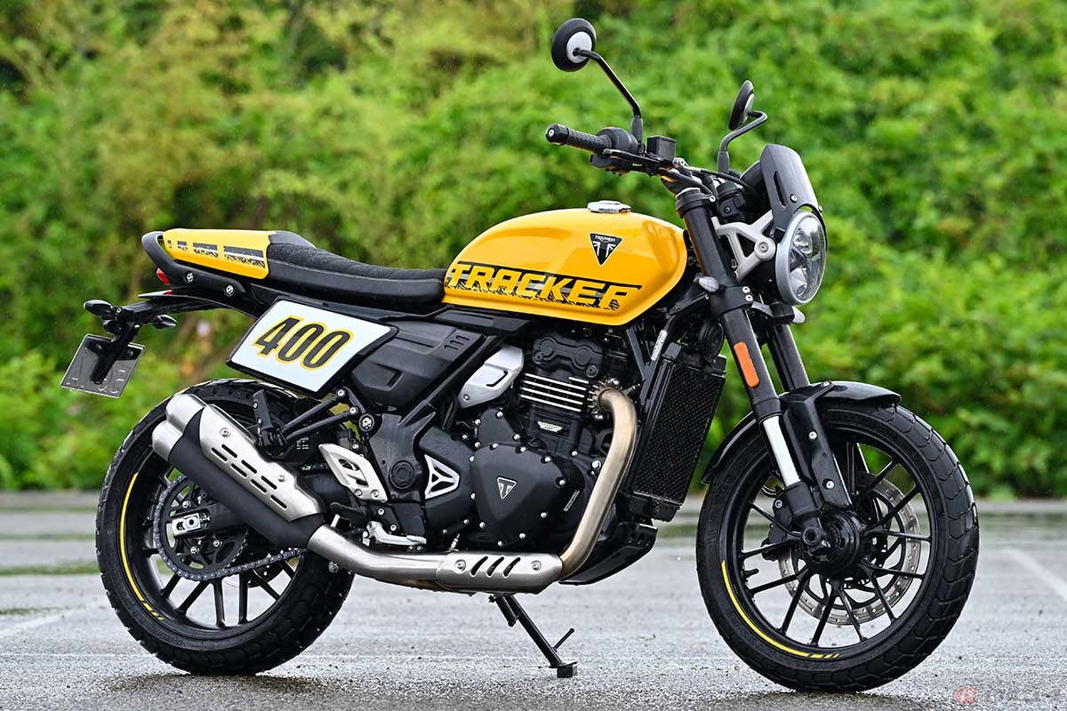 トライアンフ「Tracker 400」カラー:レーシングイエロー