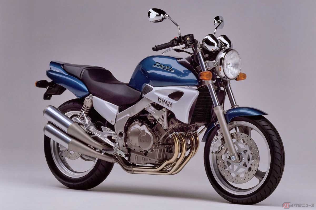 ヤマハで唯一の250ccクラスの4気筒ネイキッドとなる「Zeal」（1991年）。最高出力は40ps／12000rpm