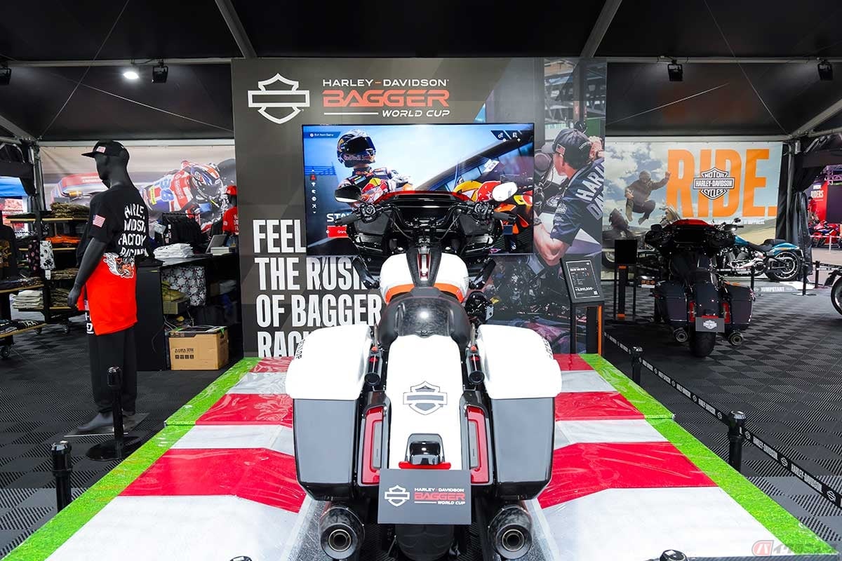 2026年のMotoGP日本グランプリの会場に、ハーレーダビッドソンが巨大なブースを出展