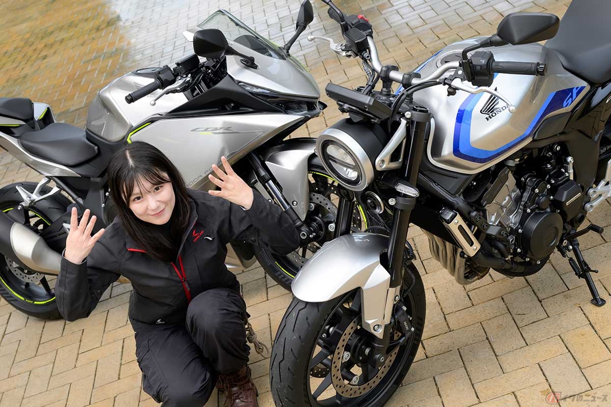 同じ日にホンダ「CB400 SUPER FOUR E-Clutch」と「CBR400R FOUR E-Clutch」に試乗した、バイク女子の高梨はづきさん。開発チームのみなさんにもお話を聞いて、新しい「スーフォア」のことをよく知ることができた