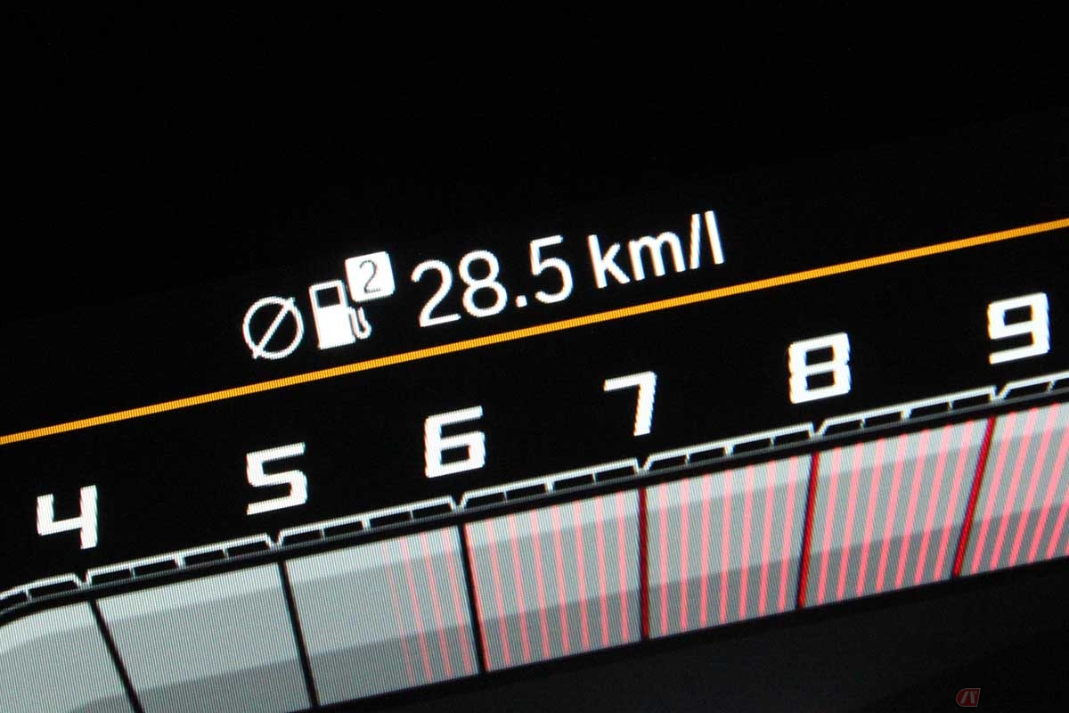 約500kmを走っての燃費は、近年の400～500ccクラスでは良好な部類の28.5km／Lだった。かなり「開け開け」で走ったので、エコランを意識すれば30km／L以上を狙えそう